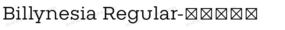 Billynesia Regular字体转换